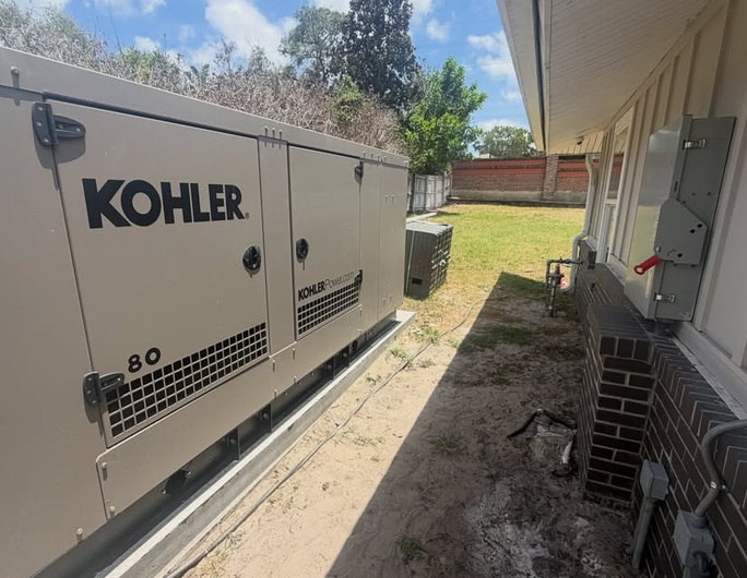 80KW Kholer power generator installed for a customer in palm Hatbor